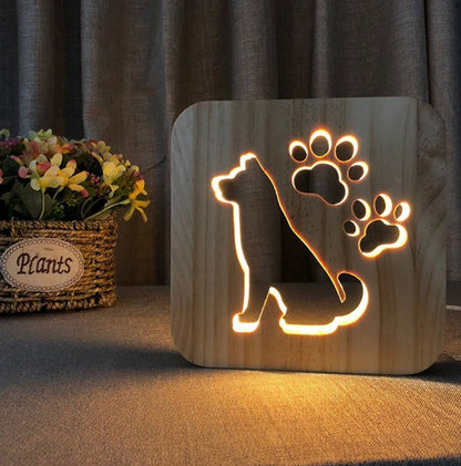 USB Night Light Wooden - My Store