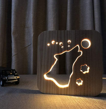 USB Night Light Wooden - My Store