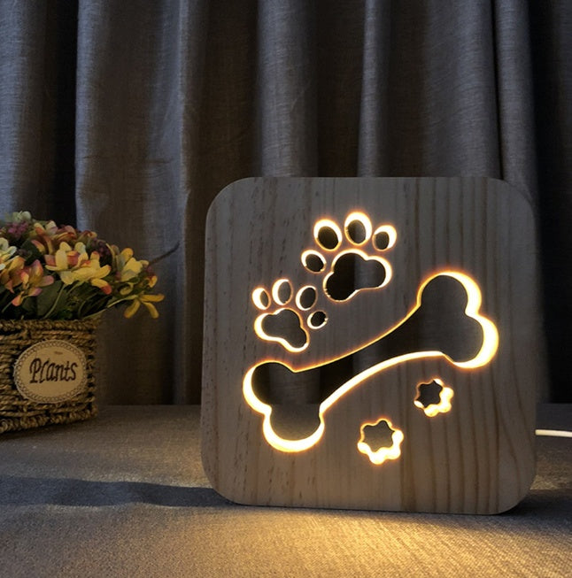 USB Night Light Wooden - My Store